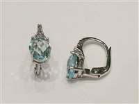 Orecchini Gazzola Donna in Oro bianco Acquamarina OROBZIRCACQUAGOCCIAM10 - OROBZIRCACQUAGOCCIAM10